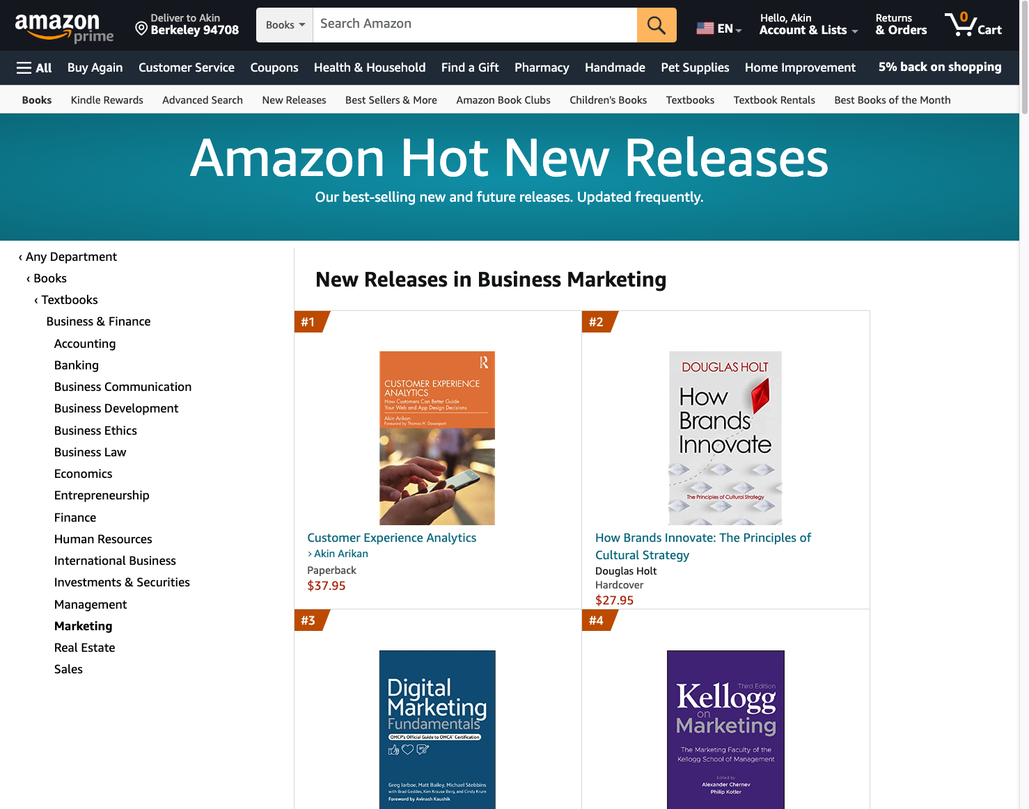 #1 in Amazon’s new releases for Business Marketing: Customer Experience Analytics